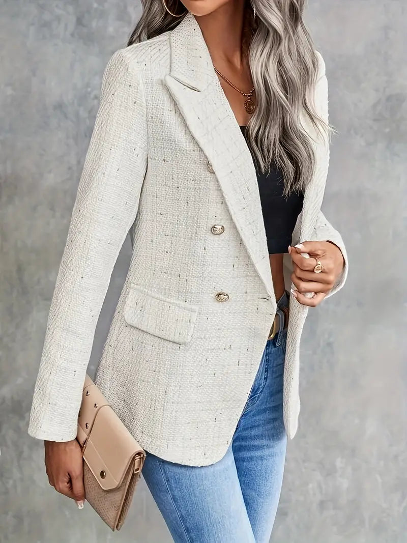 Mia | Snygg Tweed Blazer för Kvinnor