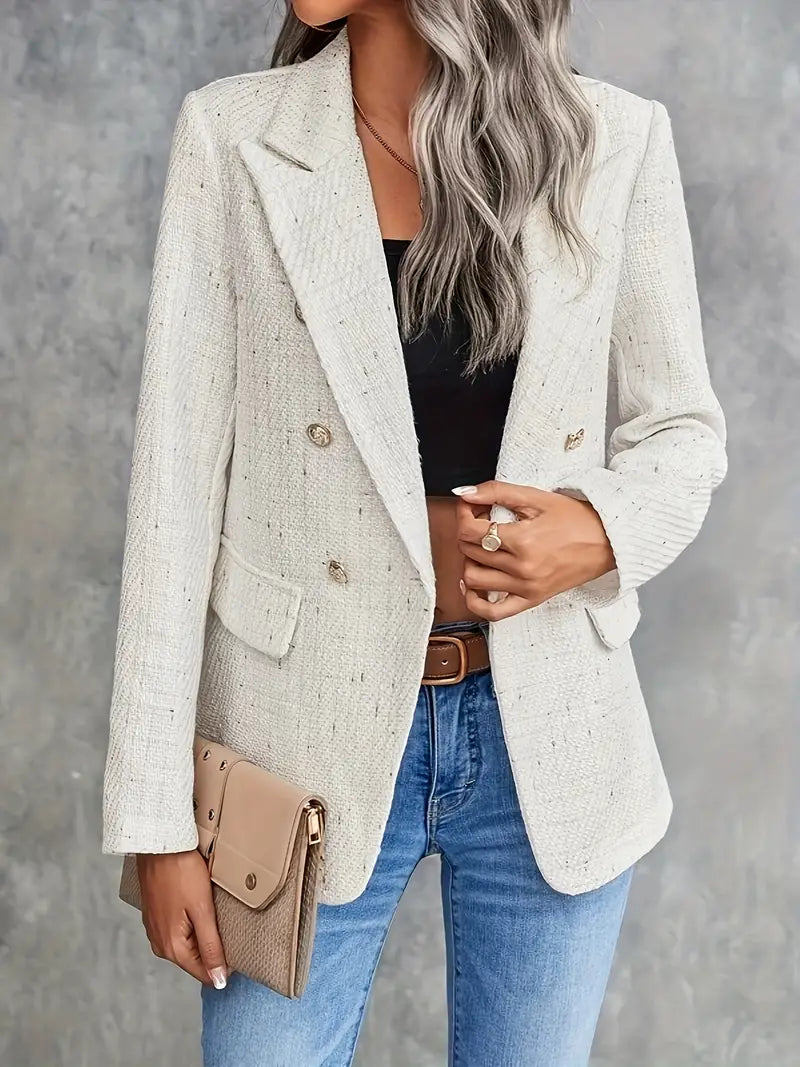 Mia | Snygg Tweed Blazer för Kvinnor